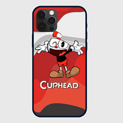 Чехол для iPhone 12 Pro Cuphead веселая красная чашечка, цвет: 3D-черный