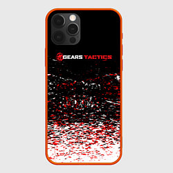 Чехол iPhone 12 Pro Gears tactics белые красные брызги