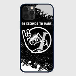 Чехол для iPhone 12 Pro 30 Seconds to Mars КОТ Краска, цвет: 3D-черный