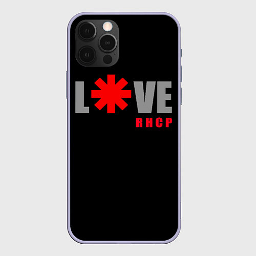 Чехол iPhone 12 Pro Love RHCP Red Hot Chili Peppers / 3D-Светло-сиреневый – фото 1