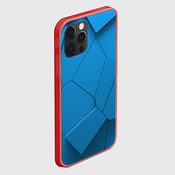 Чехол для iPhone 12 Pro 3д геометрия, цвет: 3D-красный — фото 2