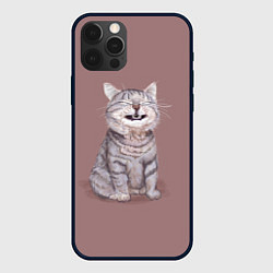 Чехол для iPhone 12 Pro Недовольный котик Disgruntled cat, цвет: 3D-черный