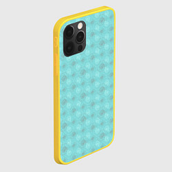 Чехол для iPhone 12 Pro Морские раковины наутилус на бирюзовом фоне, цвет: 3D-желтый — фото 2