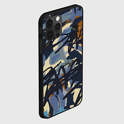 Чехол для iPhone 12 Pro Abstract drawing in blue, цвет: 3D-черный — фото 2