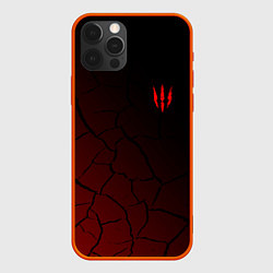 Чехол для iPhone 12 Pro THE WITCHER КОГОТЬ ТРЕЩИНЫ, цвет: 3D-красный