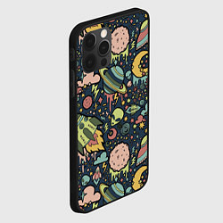 Чехол для iPhone 12 Pro Космос планеты, цвет: 3D-черный — фото 2