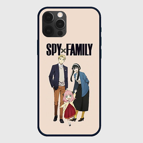 Чехол iPhone 12 Pro Spy x Family Семья шпиона / 3D-Черный – фото 1