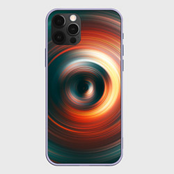 Чехол для iPhone 12 Pro Цветные круги - Black hole, цвет: 3D-светло-сиреневый