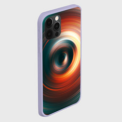 Чехол для iPhone 12 Pro Цветные круги - Black hole, цвет: 3D-светло-сиреневый — фото 2