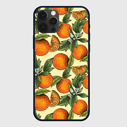 Чехол для iPhone 12 Pro Узор Апельсиновое настроение, цвет: 3D-черный