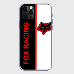 Чехол для iPhone 12 Pro FOX RACING - КРАСНАЯ ЛИНИЯ, цвет: 3D-светло-сиреневый