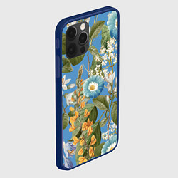 Чехол для iPhone 12 Pro Цветы Радужный Сад, цвет: 3D-тёмно-синий — фото 2