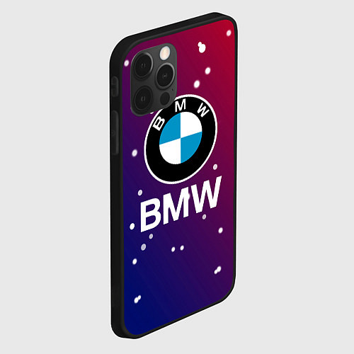Чехол iPhone 12 Pro BMW Градиент Краска / 3D-Черный – фото 2
