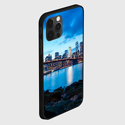 Чехол для iPhone 12 Pro Закат в мегаполисе, цвет: 3D-черный — фото 2