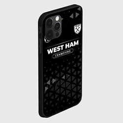 Чехол для iPhone 12 Pro West Ham Champions Uniform, цвет: 3D-черный — фото 2