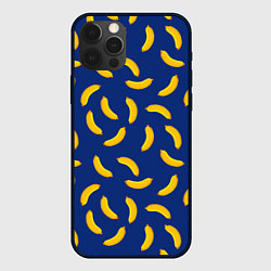 Чехол для iPhone 12 Pro Banana style Банана стайл, веселый банановый патте, цвет: 3D-черный