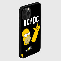 Чехол для iPhone 12 Pro AC DC ГОМЕР СИМПСОН SIMPSONS, цвет: 3D-черный — фото 2