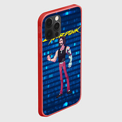 Чехол для iPhone 12 Pro Johnny Cyberpunk Джонни, цвет: 3D-красный — фото 2