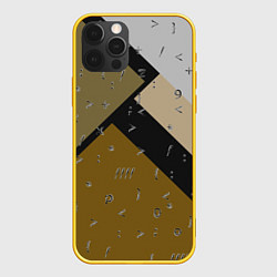 Чехол для iPhone 12 Pro Знаки DR, цвет: 3D-желтый