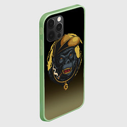 Чехол для iPhone 12 Pro Hip-hop Gorilla, цвет: 3D-салатовый — фото 2