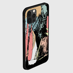 Чехол для iPhone 12 Pro Абстрактные мазки цветной краской abstraction, цвет: 3D-черный — фото 2