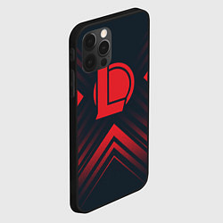 Чехол для iPhone 12 Pro Красный Символ League of Legends на темном фоне со, цвет: 3D-черный — фото 2