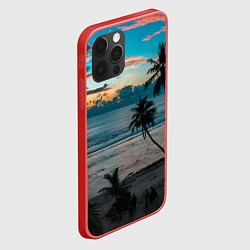 Чехол для iPhone 12 Pro Вечерний остров, цвет: 3D-красный — фото 2