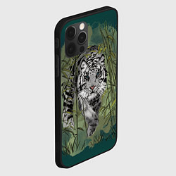 Чехол для iPhone 12 Pro Крадущийся белый тигр символ гола, цвет: 3D-черный — фото 2