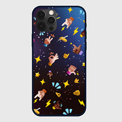 Чехол для iPhone 12 Pro Смайлики-руки 3D Emoji Hands, цвет: 3D-черный