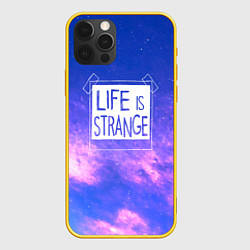 Чехол для iPhone 12 Pro Life is Strange Remastered - Фрактал, цвет: 3D-желтый