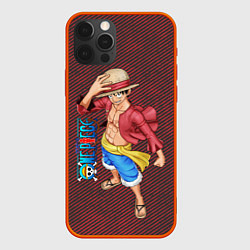Чехол для iPhone 12 Pro Луффи- One Piece или Большой куш, цвет: 3D-красный