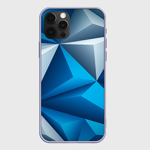 Чехол iPhone 12 Pro Авангардная пирамидальная композиция / 3D-Светло-сиреневый – фото 1