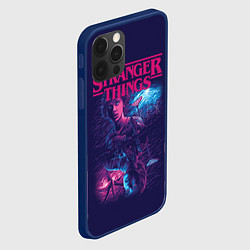 Чехол для iPhone 12 Pro Stranger Things Очень странные дела, цвет: 3D-тёмно-синий — фото 2