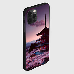 Чехол для iPhone 12 Pro Цветение сакуры в Японии, цвет: 3D-черный — фото 2