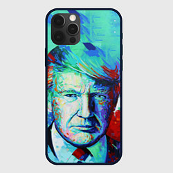 Чехол для iPhone 12 Pro Дональд Трамп арт, цвет: 3D-черный