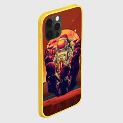 Чехол для iPhone 12 Pro Космонавт дарит подарки инопланетянам, цвет: 3D-желтый — фото 2