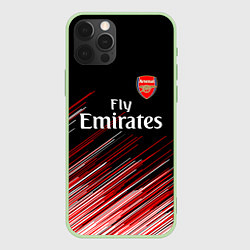 Чехол для iPhone 12 Pro Arsenal полосы, цвет: 3D-салатовый