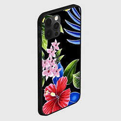 Чехол для iPhone 12 Pro Floral vanguard composition Летняя ночь Fashion tr, цвет: 3D-черный — фото 2