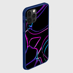 Чехол для iPhone 12 Pro Неоновые линзы во тьме - Фиолетовый, цвет: 3D-тёмно-синий — фото 2