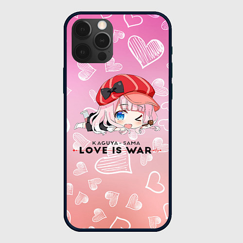 Чехол iPhone 12 Pro Цубамэ Коясу Kaguya-sama: Love is War / 3D-Черный – фото 1