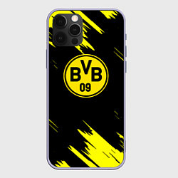 Чехол для iPhone 12 Pro Borussia texture, цвет: 3D-светло-сиреневый