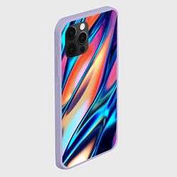 Чехол для iPhone 12 Pro Colorful flow, цвет: 3D-светло-сиреневый — фото 2