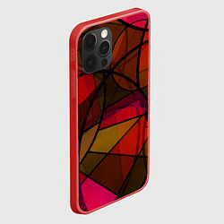 Чехол для iPhone 12 Pro Абстрактный узор в оранжево-красных тонах, цвет: 3D-красный — фото 2