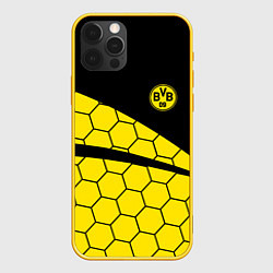 Чехол для iPhone 12 Pro Боруссия - borussia желтые соты, цвет: 3D-желтый