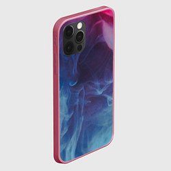 Чехол для iPhone 12 Pro Неоновый дым - Голубой и розовый, цвет: 3D-малиновый — фото 2