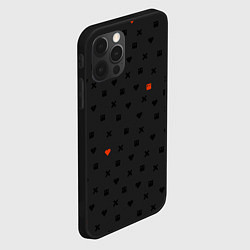 Чехол для iPhone 12 Pro Love Death and Robots black pattern, цвет: 3D-черный — фото 2