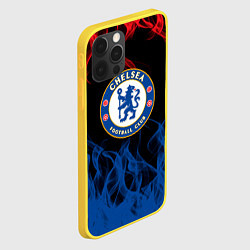 Чехол для iPhone 12 Pro Челси chelsea пламя, цвет: 3D-желтый — фото 2