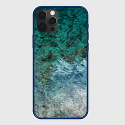 Чехол для iPhone 12 Pro Морской берег, цвет: 3D-тёмно-синий