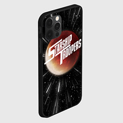 Чехол для iPhone 12 Pro Starship Troopers Warp Logo, цвет: 3D-черный — фото 2