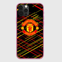 Чехол для iPhone 12 Pro Манчестер юнайтед manchester united, цвет: 3D-малиновый